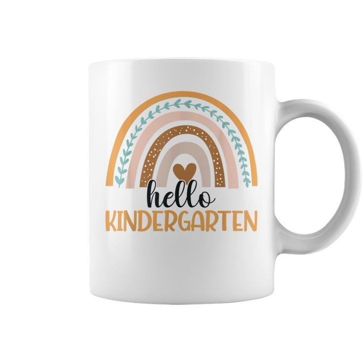 Kindergarten Rainbow Teacher Hello Kinder Rainbow Boys Girls  Coffee Mug