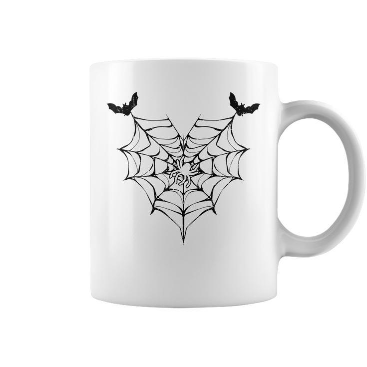Lazy Spider Web Heart Cute Halloween Costume Women Girls  Coffee Mug