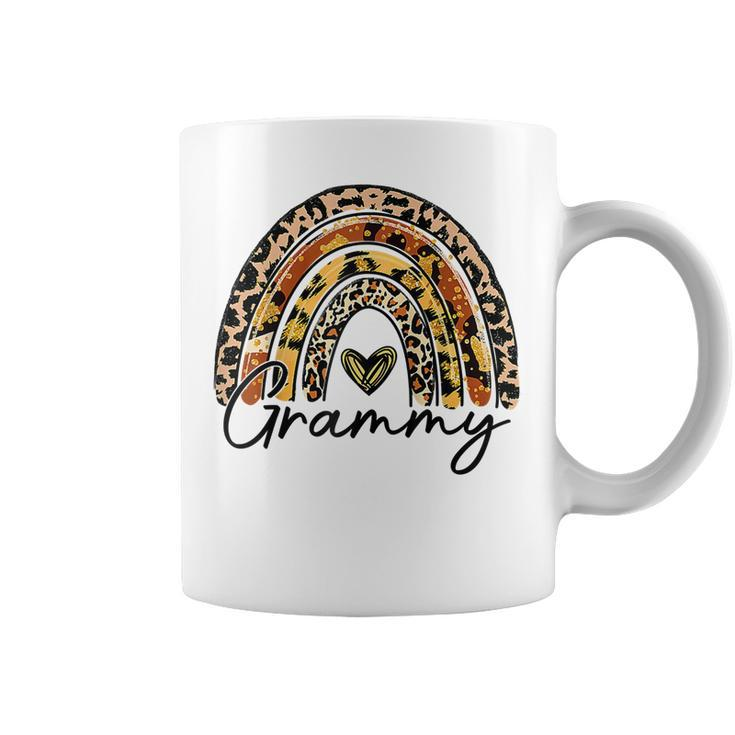 Leopard Rainbow Blessed Grammy Funny Grammy Mothers Day  Coffee Mug