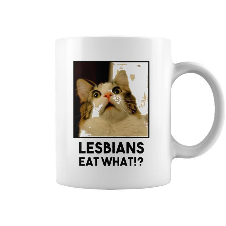 Lesbian Eat What Funny Cat Coffee Mug