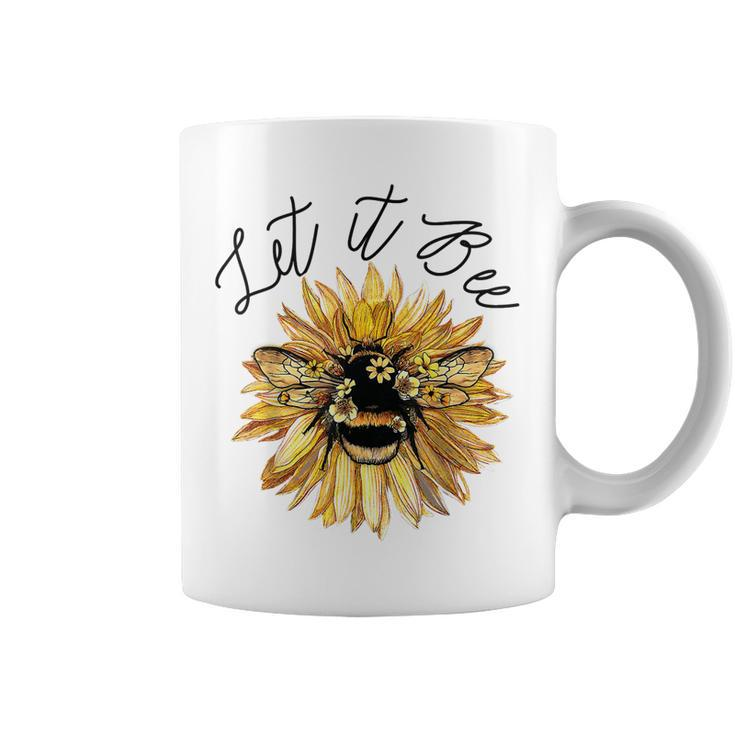 Let It Be  Bee Sunflower  For Women Summer Tops  Coffee Mug