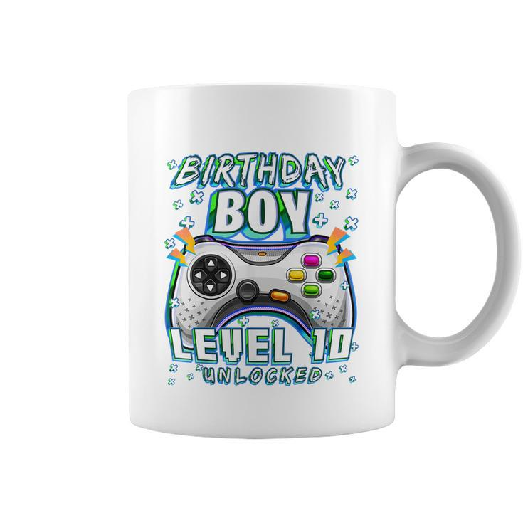 Level 10 Unlocked Video Game 10Th Birthday Gamer Boys T Coffee Mug