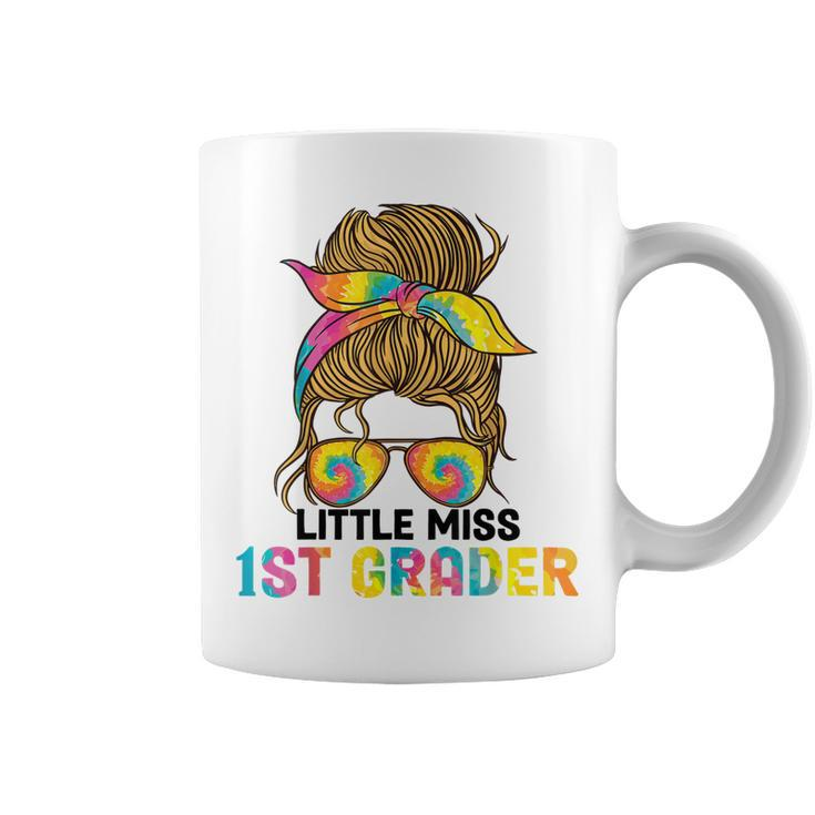 Little Miss 1St Grader Tie Dye Messy Bun 1St Grade Girls  V2 Coffee Mug