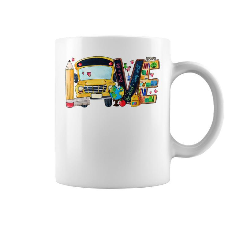 Love Back To School Bus Driver First Day Of School  Coffee Mug