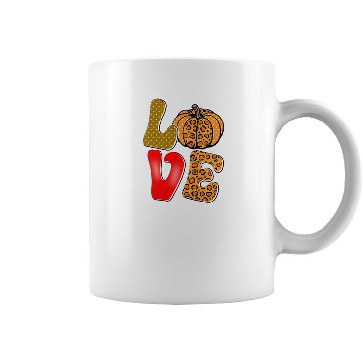Love Fall Love Pumpkin Coffee Mug