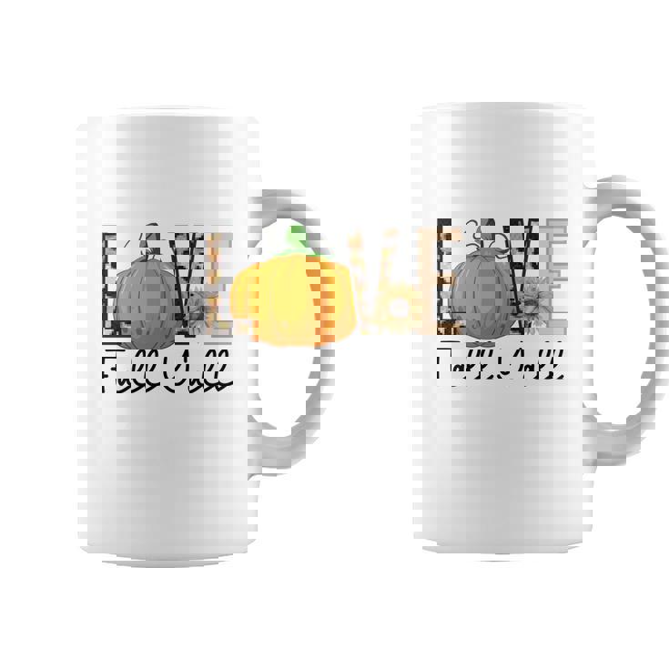 Love Fall Yall Pumpkin Lovers Thankful Coffee Mug