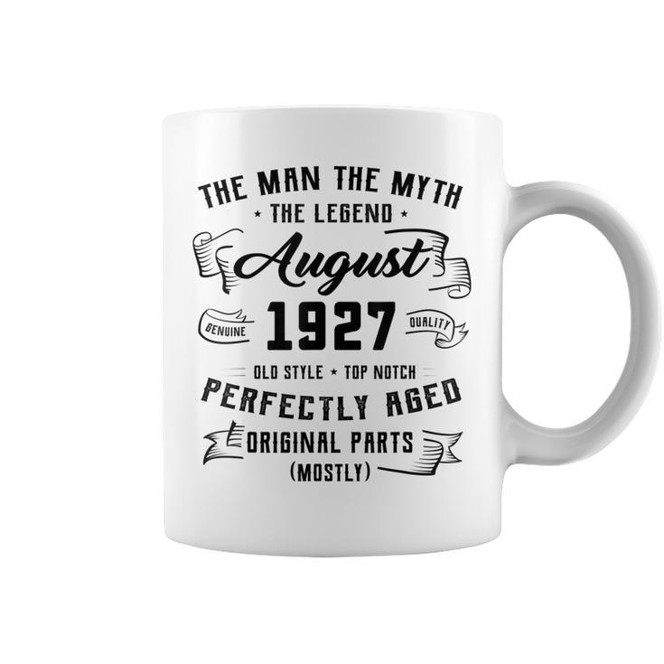 Mens Man Myth Legend August 1927 95Th Birthday Gift 95 Years Old  V2 Coffee Mug