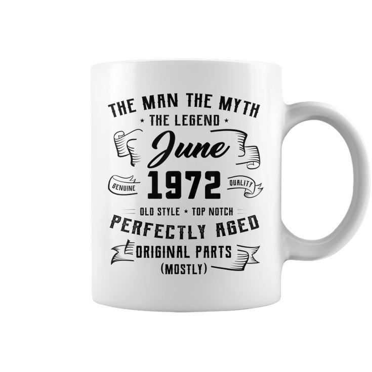 Mens Man Myth Legend June 1972 50Th Birthday Gift 50 Years Old  V2 Coffee Mug
