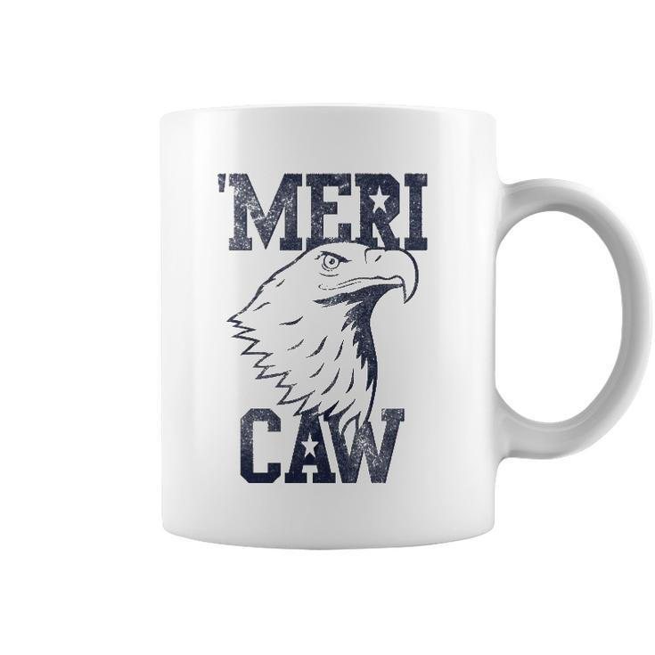 Meri Caw Eagle Head Graphic 4Th Of July Coffee Mug