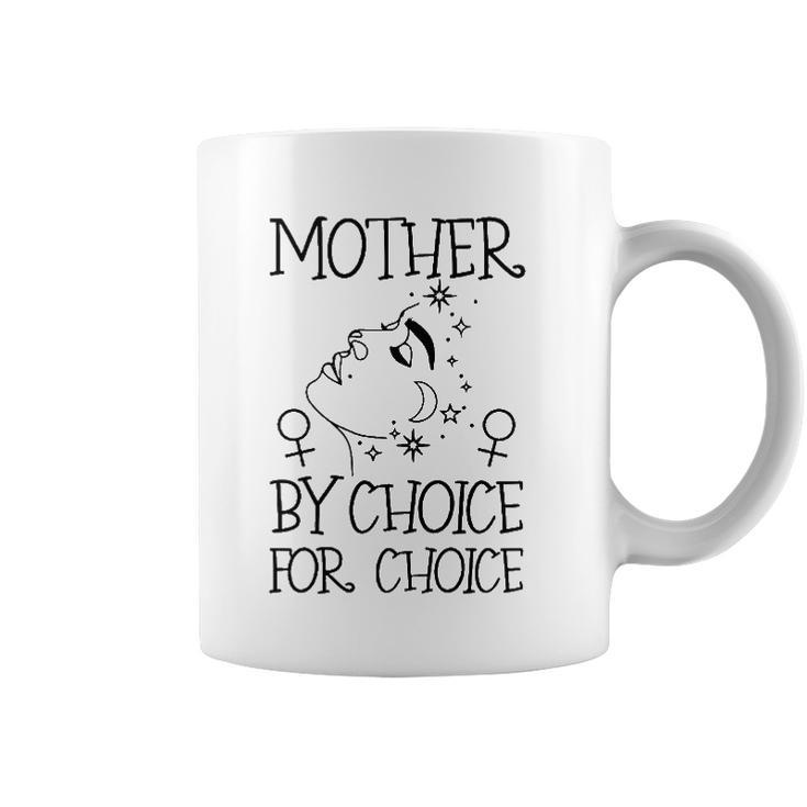 Mother By Choice For Choice Reproductive Rights Abstract Face Stars And Moon Coffee Mug