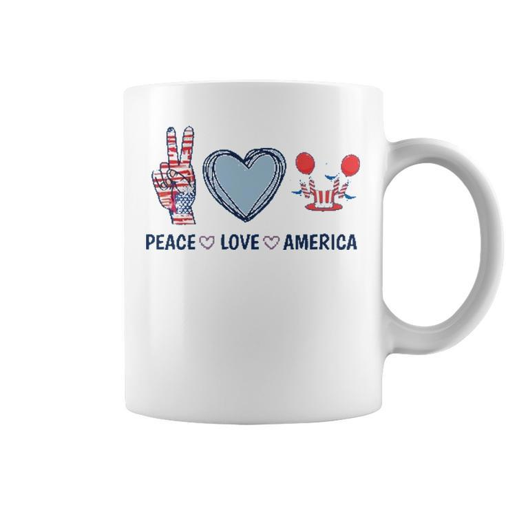 Peace Love America V2 Coffee Mug