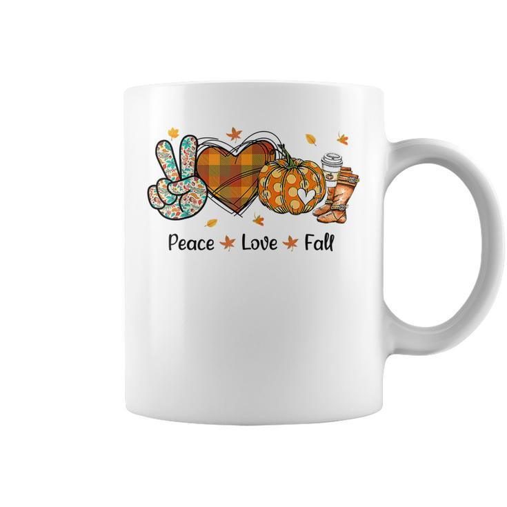 Peace Love Fall Autumn Season Pumpkin Halloween Coffee Lover  Coffee Mug