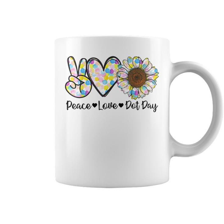 Peace Love International Dot Day Happy Dot Day Colorful  Coffee Mug