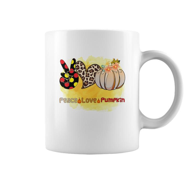 Peace Love Pumpkin Fall Season Gift Idea Coffee Mug