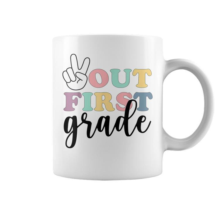 Peace Out First Grade  Class Of 2022 Graduation  Coffee Mug