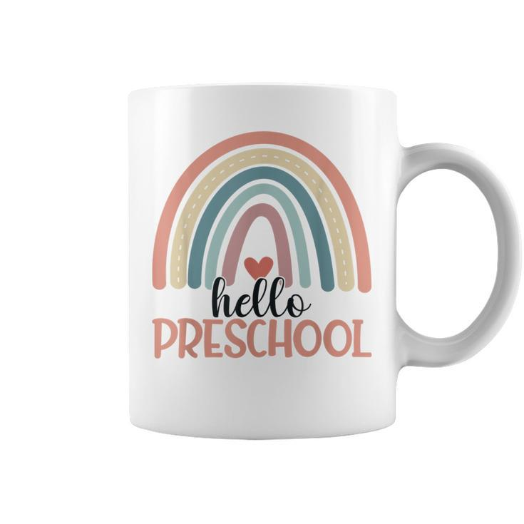 Preschool Boho Rainbow Hello Preschool Rainbow Teachers  Coffee Mug