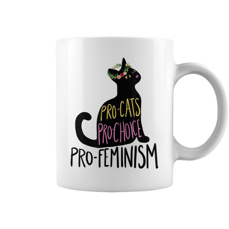 Pro Cats Pro Choice Pro Feminism Black Cat Lover Feminist  Coffee Mug