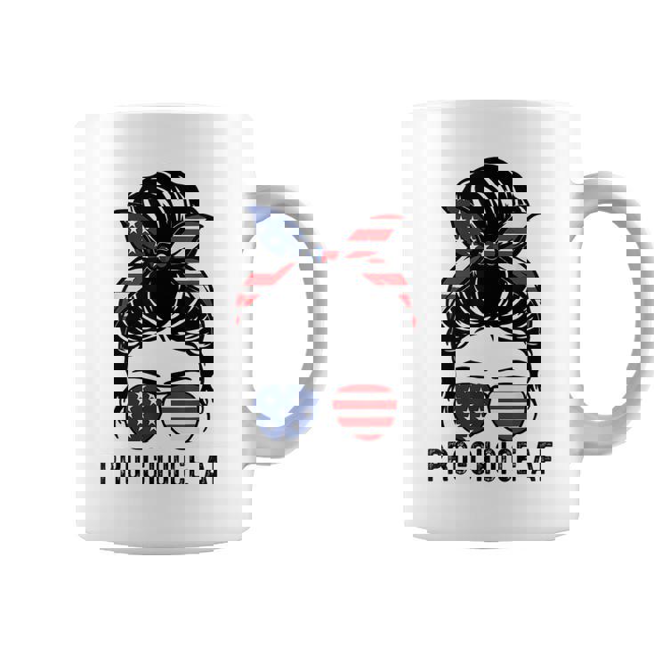 Pro Choice Af Messy Bun Us Flag Reproductive Rights Tank  Coffee Mug