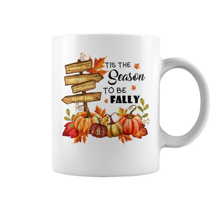 Pumpkin Patch Hayrides Corn Maze Tis The Season To Be Fally  Coffee Mug