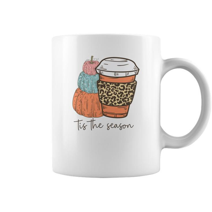 Pumpkins Tis The Season Latte Coffee Fall Gift Coffee Mug