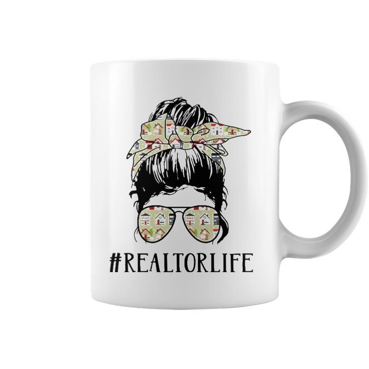 Realtor Life Messy Bun Girl  Coffee Mug
