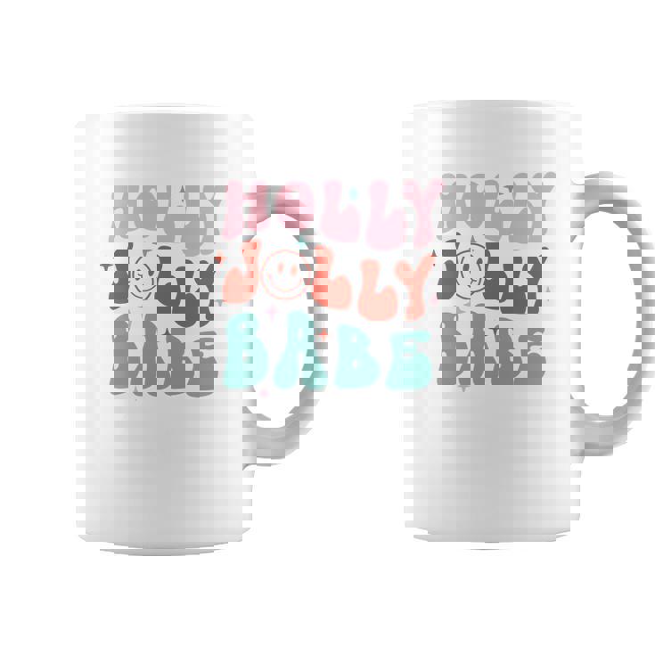 Retro Christmas Holly Jolly Babe V2 Coffee Mug
