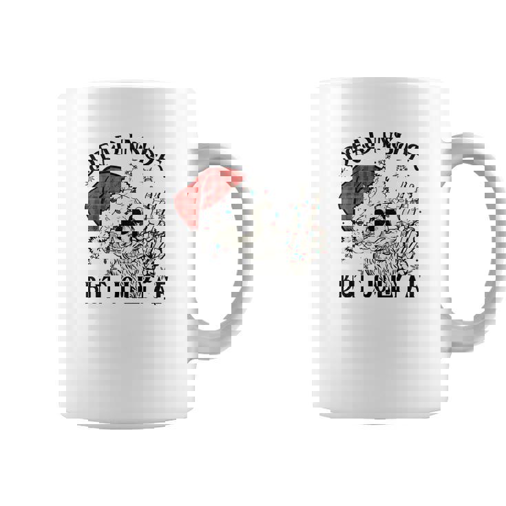 Retro Christmas Skeleton Christmas Dead Inside Coffee Mug