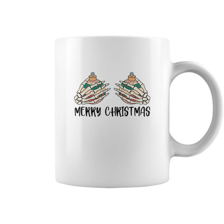 Retro Christmas Skeleton Hand Merry Christmas V2 Coffee Mug