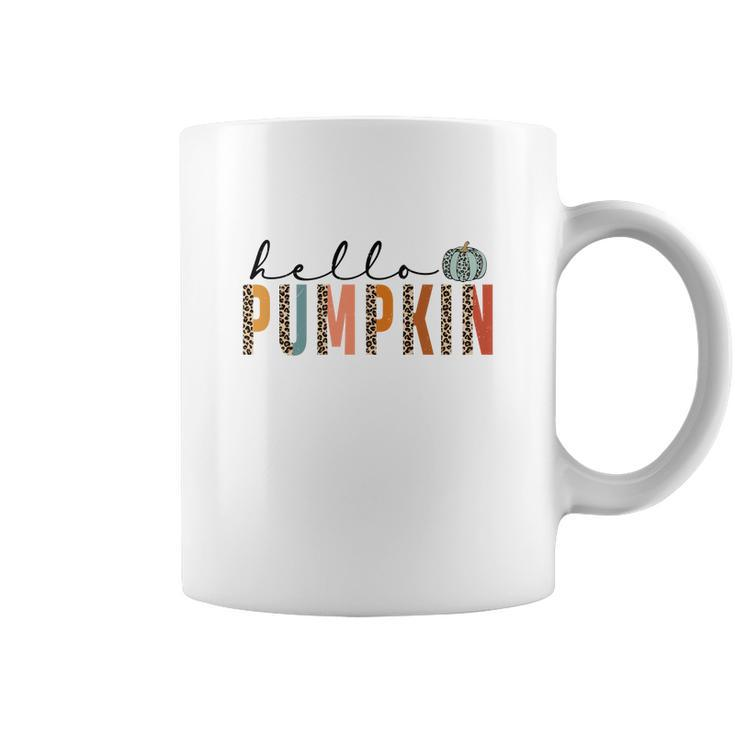 Retro Fall Hello Pumpkin Thanksgiving Autumn Coffee Mug