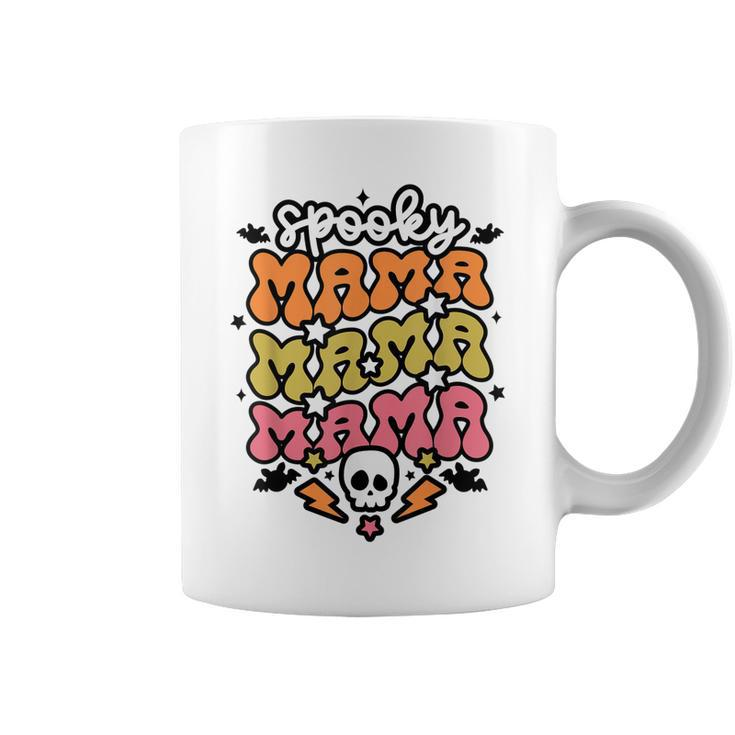 Retro Spooky Mama Floral Boho Ghost Mama Halloween Costume  V2 Coffee Mug