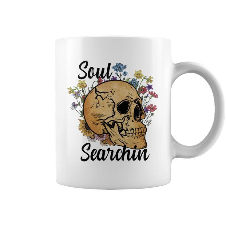 Skeleton And Plants Soul Searchin Custom Coffee Mug