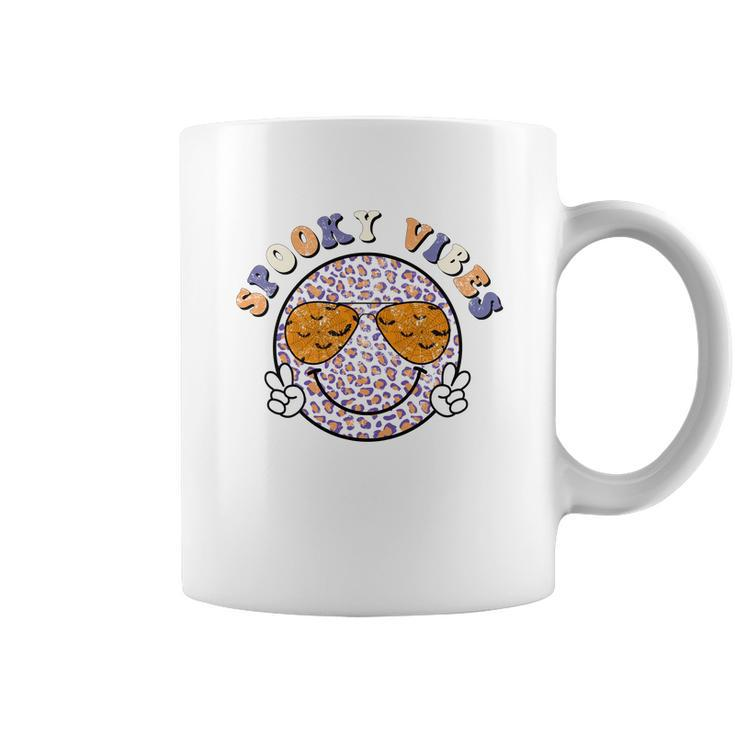 Smiley Face Thick Thights And Spooky Vibes Halloween Coffee Mug
