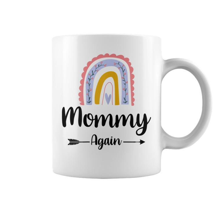 Soon To Be Mommy Again Rainbow Graphic Baby Announcement Family Coffee Mug