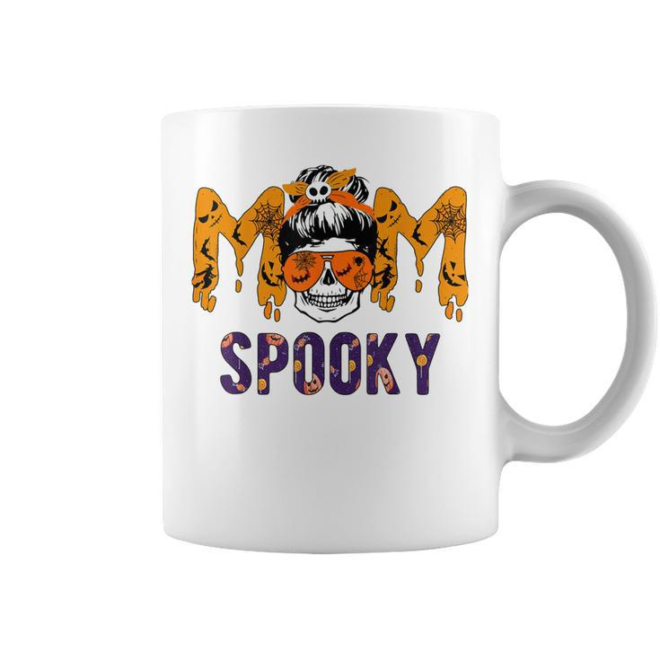 Spooky Mama Messy Skull Mom Witch Halloween Women  Coffee Mug