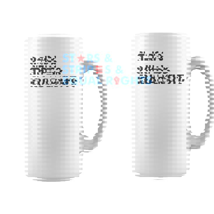Stars Stripes And Equal Rights 4Th Of July Patriotic  V2 Coffee Mug