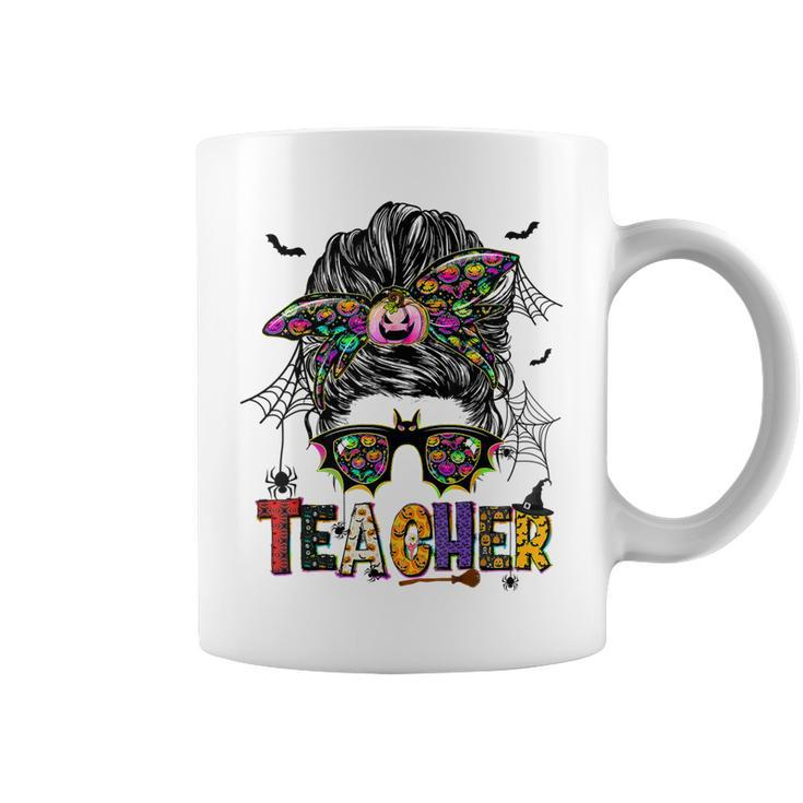 Teacher Messy Bun Women Sunglasses Funny Halloween Costumes  Coffee Mug