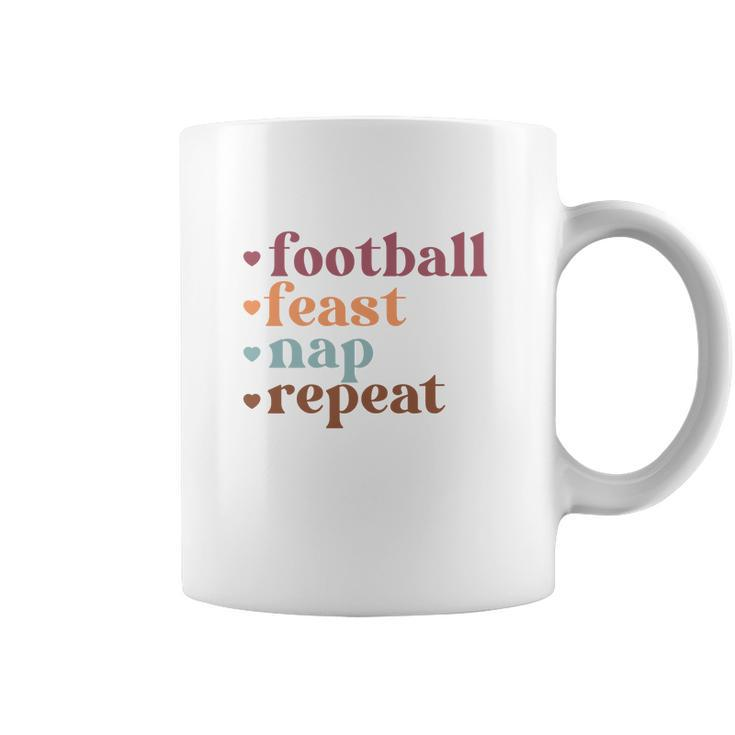 Thanksgiving Football Turkey Nap Repeat Coffee Mug