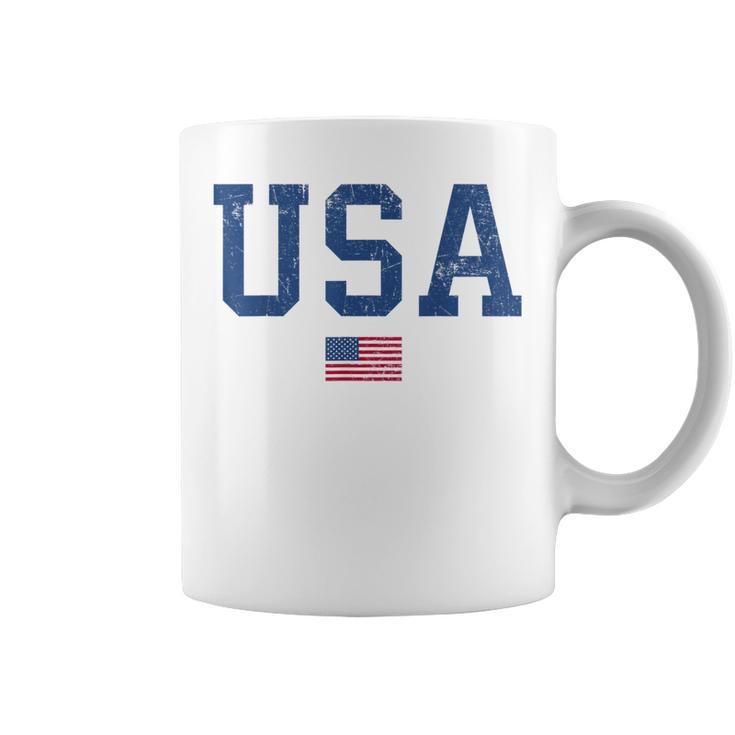 Usa  Women Men Kids Patriotic American Flag Distressed  Coffee Mug