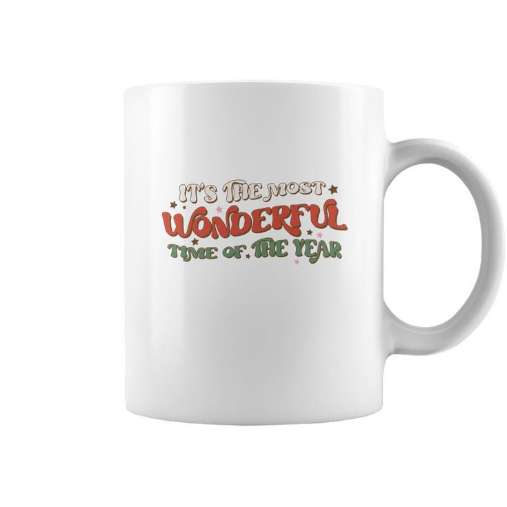 Vintage Christmas Most Wonderful Time Of The Year Coffee Mug