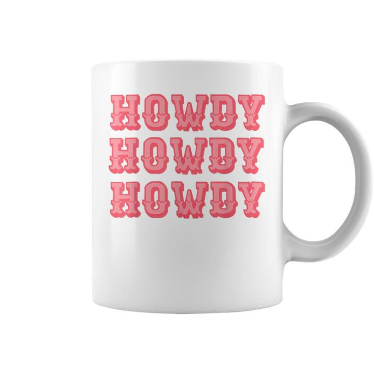 Vintage White Howdy Rodeo Western Country Southern Cowgirl  V2 Coffee Mug