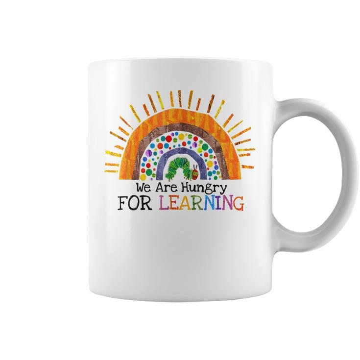 We Are Hungry For Learning Rainbow Caterpillar Teacher Gift  Coffee Mug