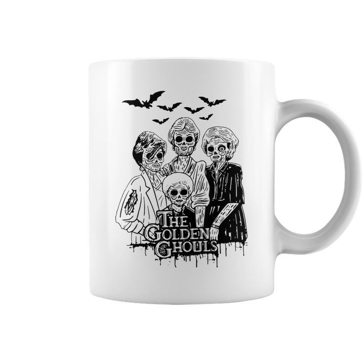 Women The Golden Ghouls Skeleton Bat Halloween Costumes  Coffee Mug