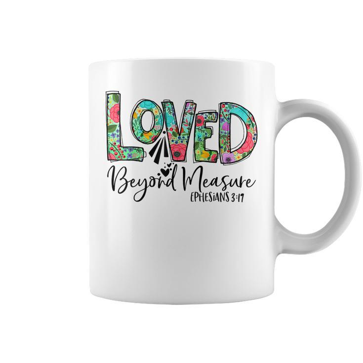 Womens Christian  Blessed Beyond Measure Loved Beyond  Coffee Mug