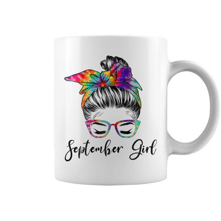Womens September Girl Wink Eye Woman Face Was Born In September  Coffee Mug