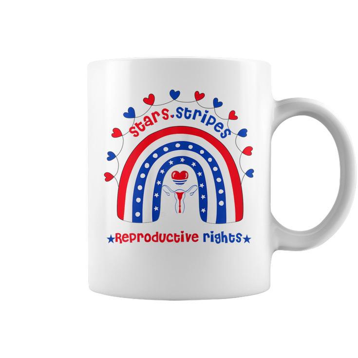 Womens Stars Stripes Reproductive Rights Patriotic 4Th Of July Coffee Mug