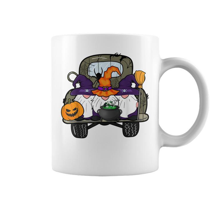 Zem6 Funny Truck Gnomes Witch Pumpkin Happy Halloween Party  Coffee Mug