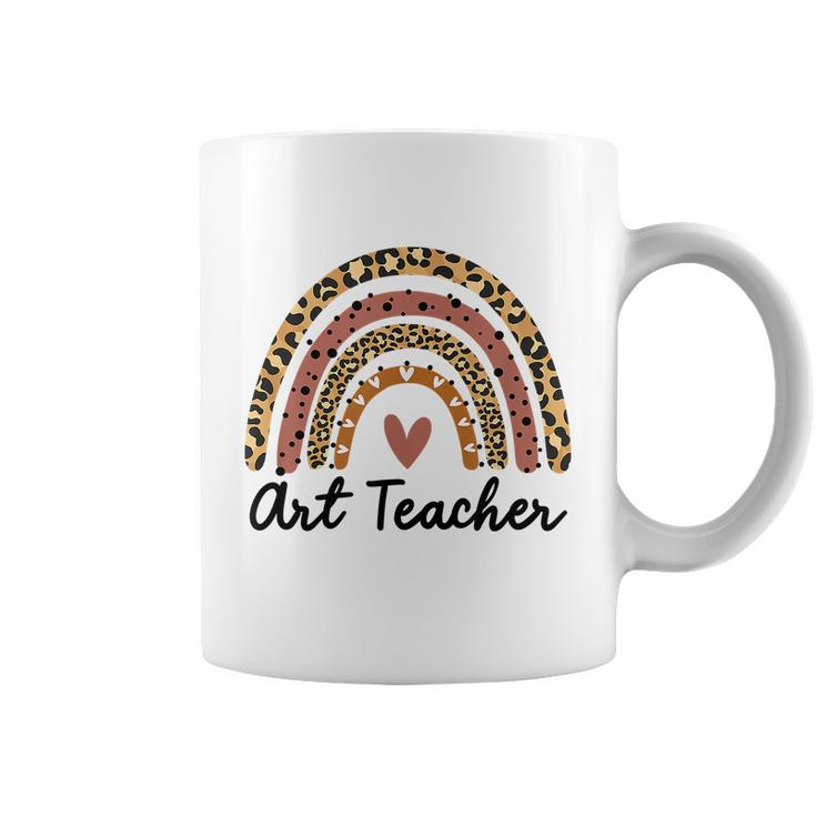 Art Teacher Rainbow Leopard Funny Teacher Gift School Coffee Mug