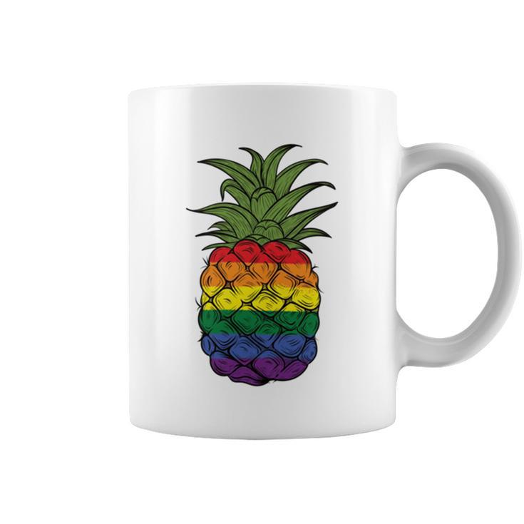 Lgbtq Pineapple Pride Gay Lesbian Pride Pineapple Funny Gift Coffee Mug