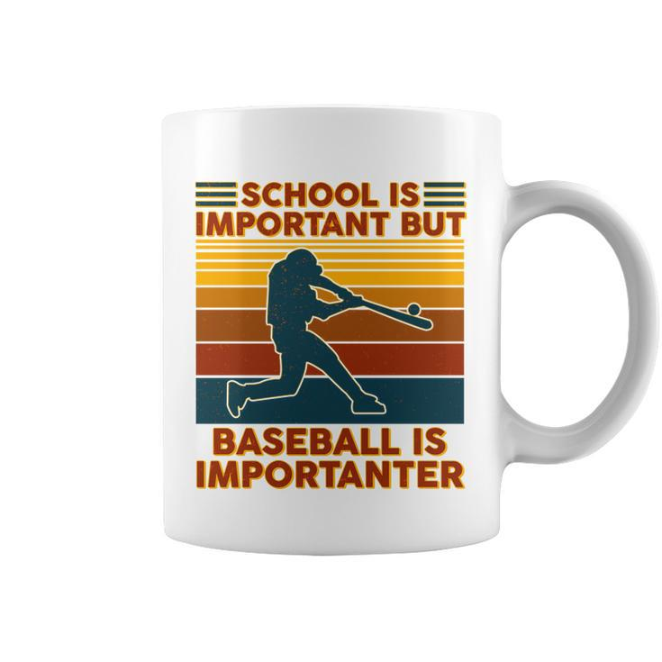 School Is Important But Baseball Is Importanter Graphic Design Printed Casual Daily Basic Coffee Mug