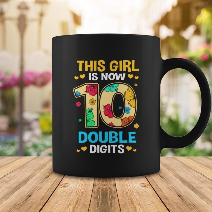 10Th Birthday This Girl Is Now 10 Double Digits Gift Coffee Mug Unique Gifts